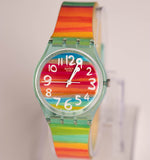 2003 Swatch Gs124 colorer le ciel montre | Arc-en-ciel Swatch Originaux Gent