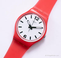 Jahrgang Swatch Gr162 Red Pass Uhr | Klassiker rot Swatch Gent Originale