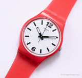 Jahrgang Swatch Gr162 Red Pass Uhr | Klassiker rot Swatch Gent Originale