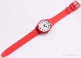 Jahrgang Swatch Gr162 Red Pass Uhr | Klassiker rot Swatch Gent Originale
