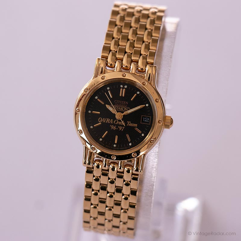 Vintage Citizen 6010-R10175 RS Watch | Black Dial Japan Quartz
