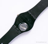 EXTRAÑO Swatch GB725 Classic Four reloj | Fecha de día negro Swatch Originales