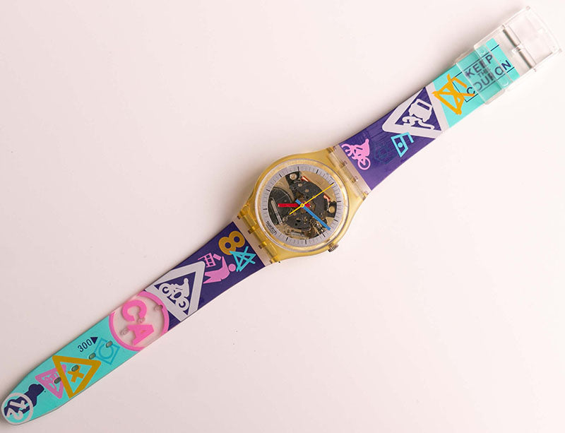 RARE 1985 JELLY FISH GK100 Swatch Watch | 80s Vintage Swatch Watch