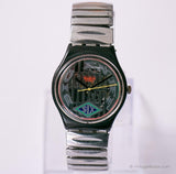 Vintage 1993 Swatch GB151 Big Enuff Uhr mit skelettiertem Zifferblatt