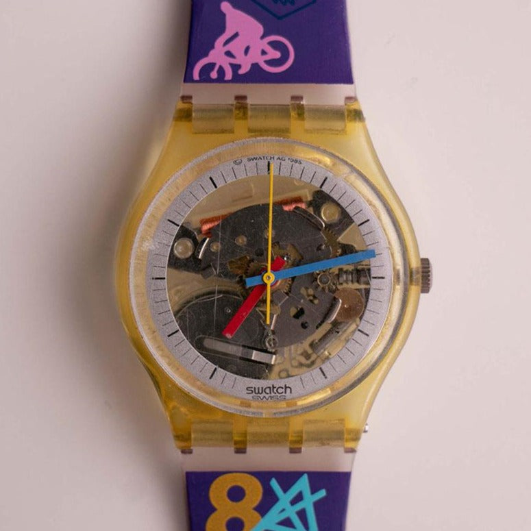 RARE 1985 JELLY FISH GK100 Swatch Watch 80s Vintage Swatch Watch
