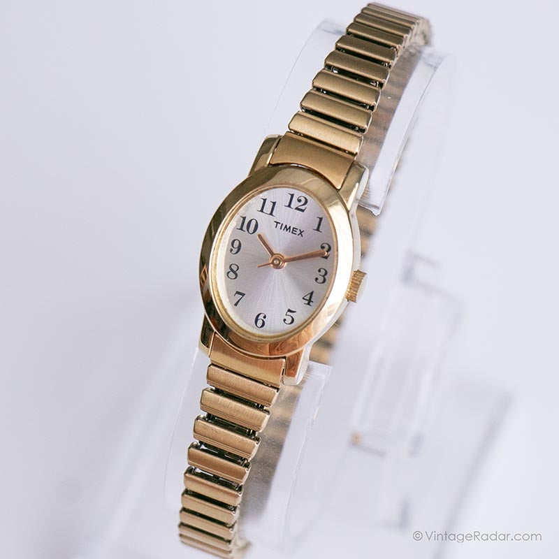 Montre Femme Vintage Timex Quartz Dorée - À Réparer Ou Pour Pièces, Occasion
