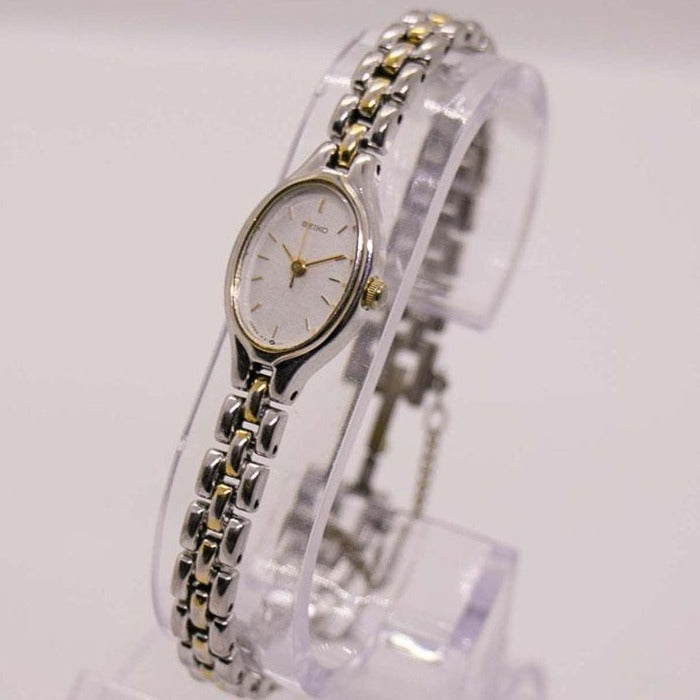 90s Two Tone Seiko 1F21-5A00 RO Watch for Women | Rare Seiko Watch