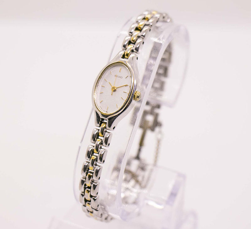 90s Two Tone Seiko 1F21-5A00 RO Watch for Women | Rare Seiko Watch