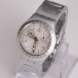 Swatch Ironía Chronograph Ycs4006ag lluvia congelada reloj Acero inoxidable AG 1999