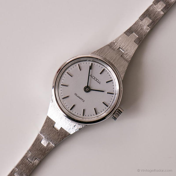 Vintage Stainless Steel Adora Watch | Casual Silver-tone Watch for Her
