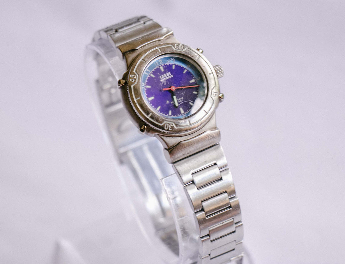 Blue Dial Waterpro Guess Watch | Silver-tone Ladies Quartz  display picture 1