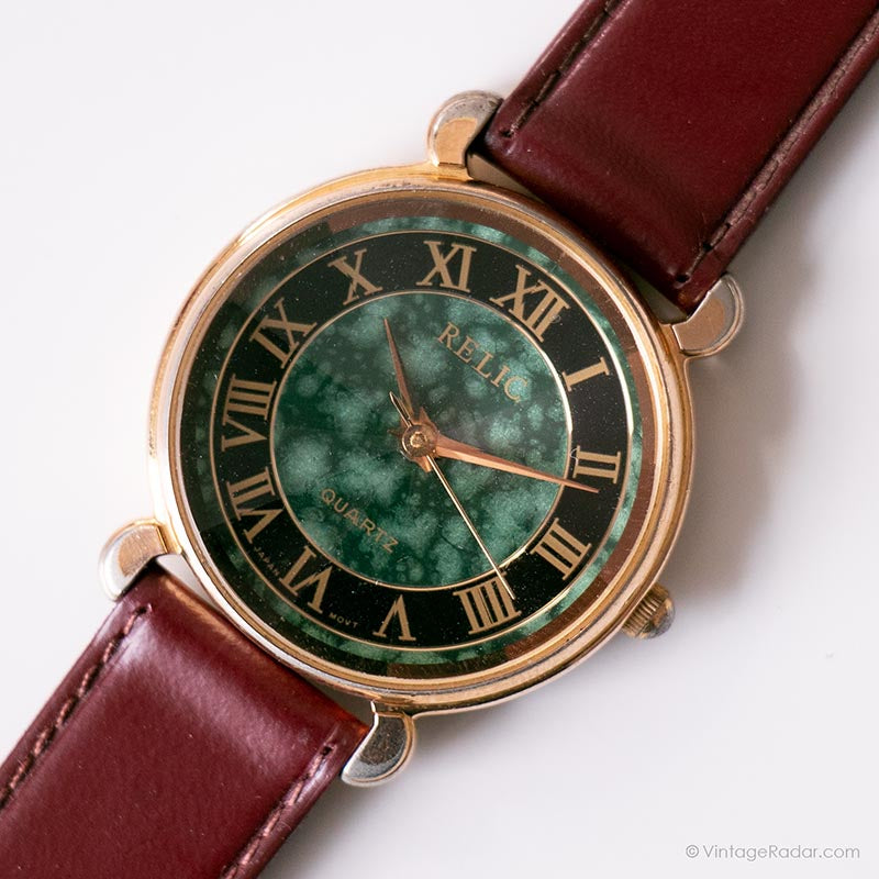 Vintage Relic Granite Watch With Braided Brown Leather Strap NOT WORKING Relic Brown Watches for Women on Sale up to 90% Off: Poshmark main image 3