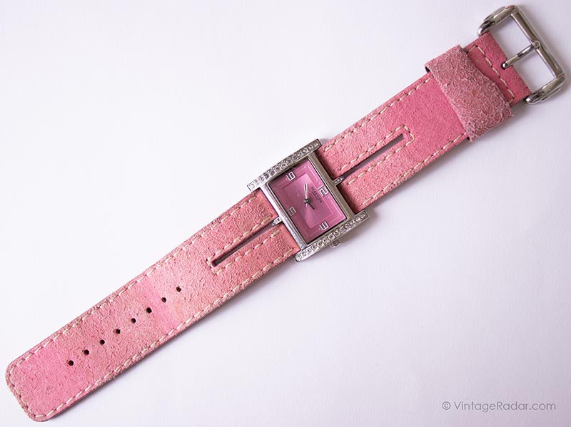 Pink Reaction by Kenneth Cole Leather Cuff Ladies Watch with  display picture 1