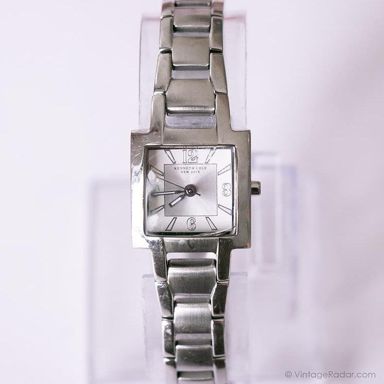 Jahrgang Kenneth Cole New Yorker Damen aus Edelstahl Uhr Silberton