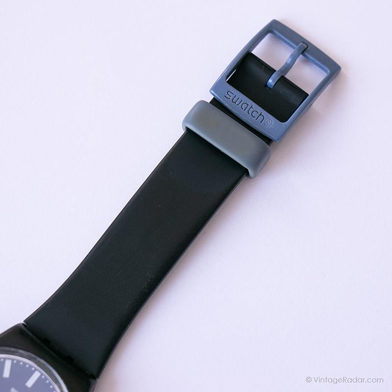 2013 Swatch GB281 NIGHTSEA Watch | Vintage Black and Blue  display picture 1