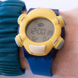 1999 Swatch Battre SQN101 Net-Time statique montre | Jaune Swatch Battre