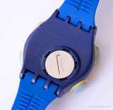 1999 Swatch Battre SQN101 Net-Time statique montre | Jaune Swatch Battre