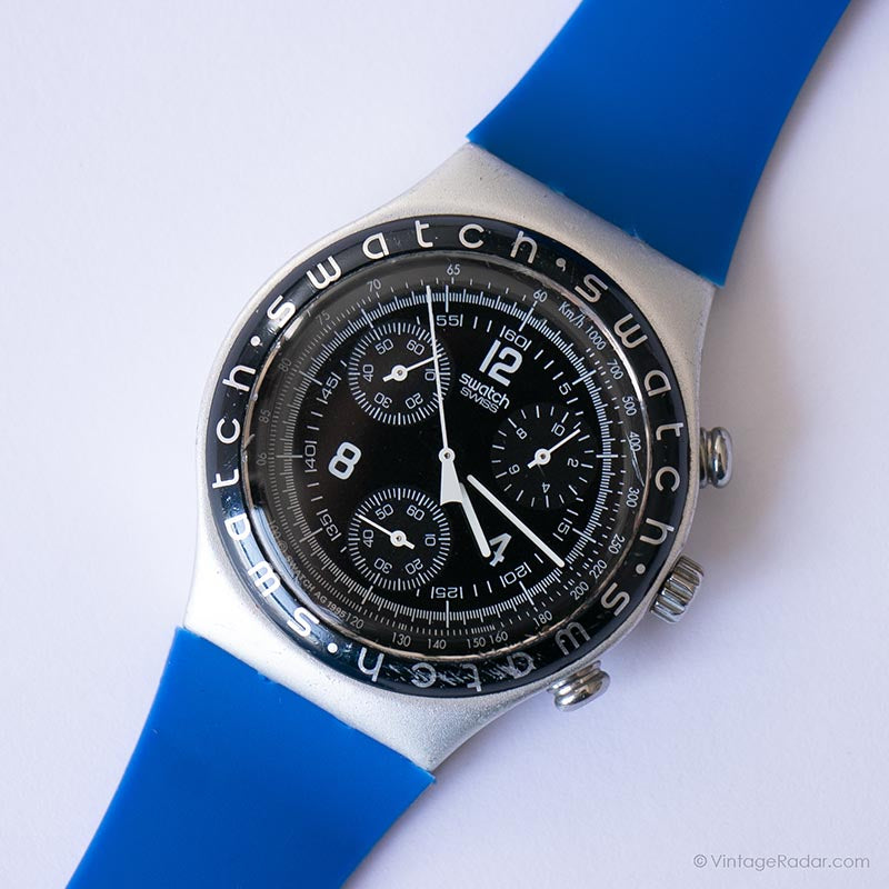 Vintage 1995 Swatch YCS1000 HIGH TAIL Watch | Black Swatch