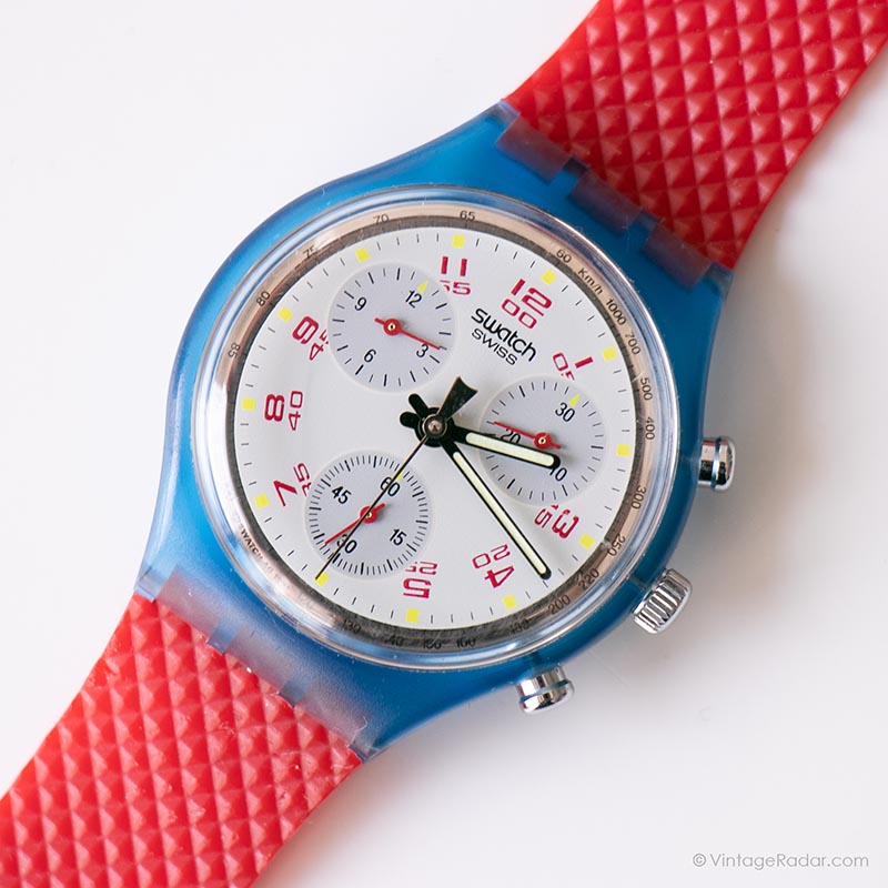 1991 Swatch SCN103 JFK Watch | RARE Swatch Chrono with Original