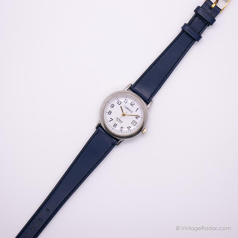 Women\'s Carriage by Timex watch. Indiglo. Dark blue face. Silver band. Carriage Timex Women main image 3