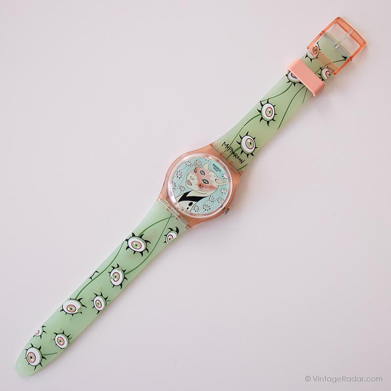 2010 Swatch GP132 THE EYES ARE WATCHING Watch | Alien Swatch Gent