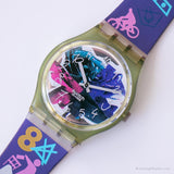 1991 Swatch GN122 PHOTOSHOOTING Watch | Vintage Purple Swatch Gent