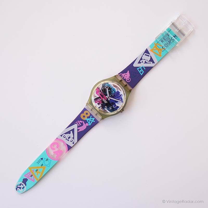 1991 Swatch GN122 PHOTOSHOOTING Watch | Vintage Purple 