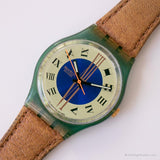 Vintage 1993 Swatch Maestro de gn130 reloj | Números romanos Verdes Swatch