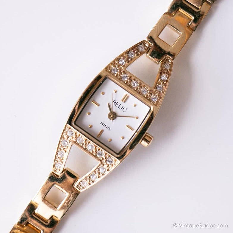 Gold-tone RELIC Occasion Watch for Women Vintage Designer Watch