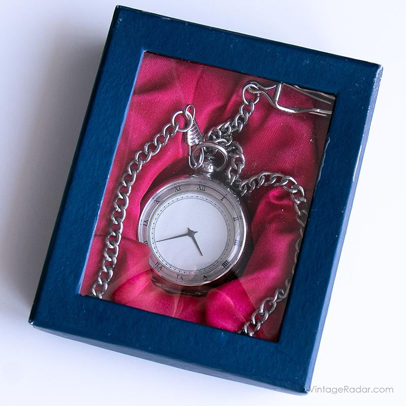 Silver Zhongfa Pocket Watch Vintage Luxury Collectible Pocket