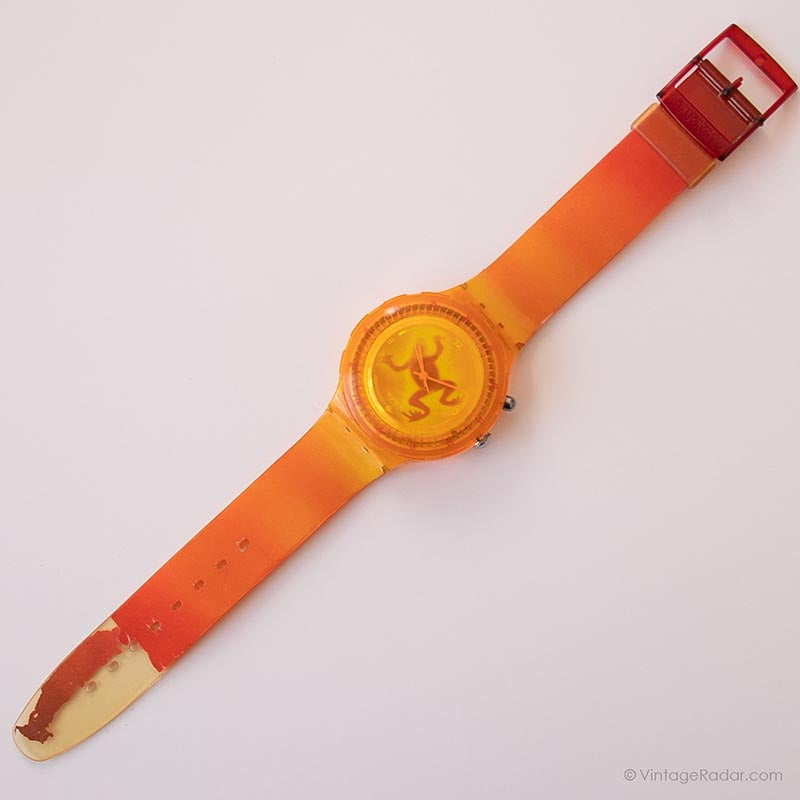 1997 Swatch SDJ901 LUMINOSA Watch | Vintage Orange Frog Swatch