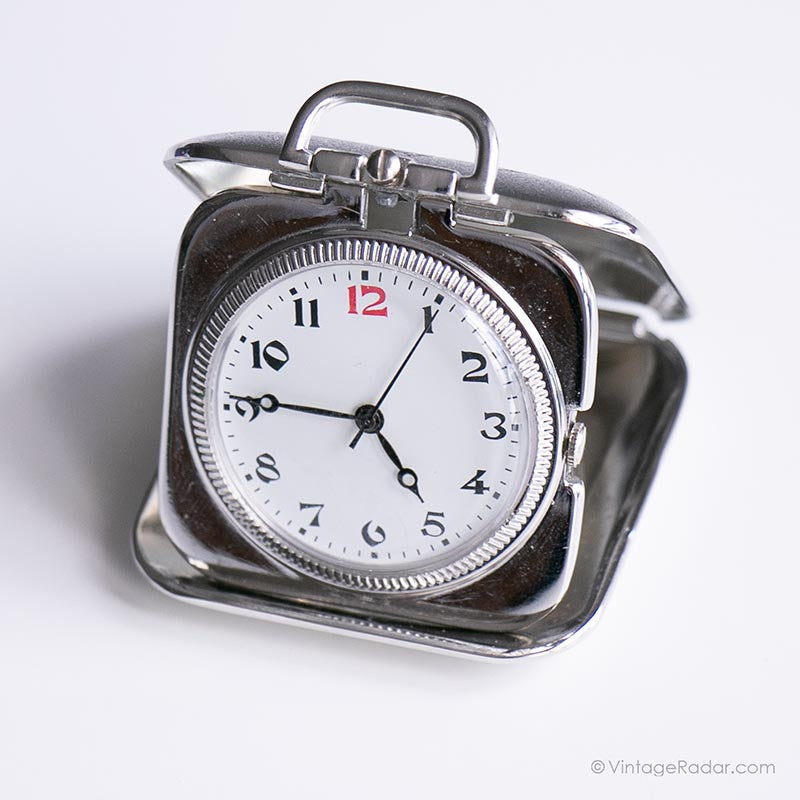 Vintage Square Pocket Watch | Collectible Floral Pocket