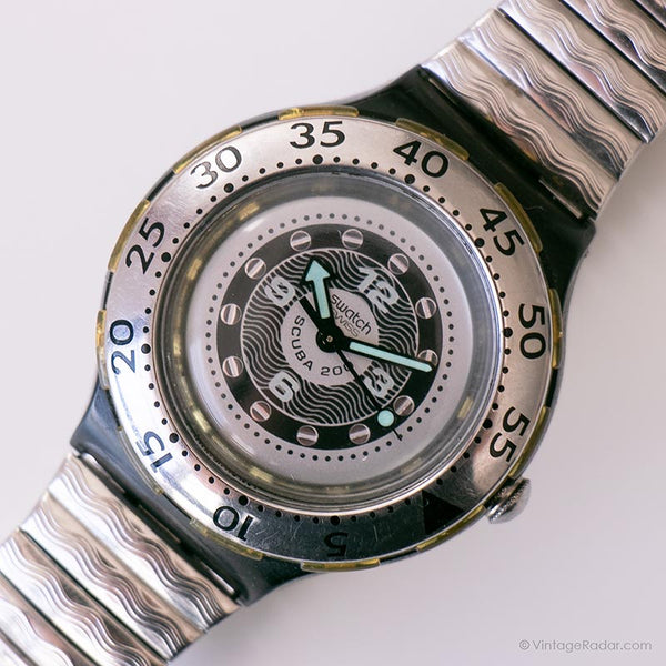 1995 Swatch SDB106 SDB107 NEWCOMER Watch | Vintage Silver-tone Swatch