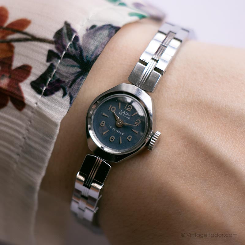 Vintage Silver-tone Lady de Luxe 17 Jewels Mechanical Watch  display picture 1