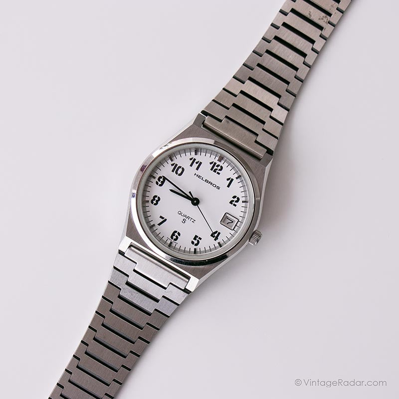 Vintage Silver-tone Helbros Watch Best Vintage Mens Watches