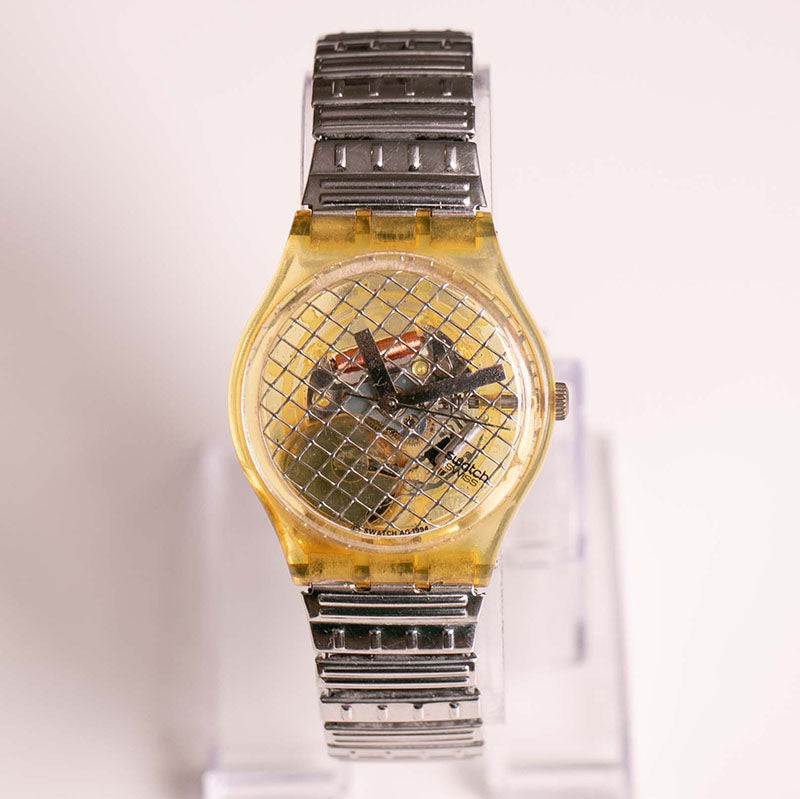 Vintage Swatch GK186 SILVER NET | 1994 Swatch Watch Originals Gent