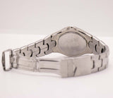 Vintage Silver-Tone Water-Resistant Accurist Uhr mit blauem Zifferblatt