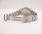 Vintage Silver-Tone Water-Resistant Accurist Uhr mit blauem Zifferblatt