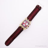 2002 Swatch Suek401c Red Round Watch | RARO Swatch Crono quadrato