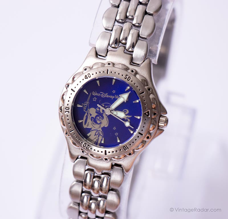 Disney Silver Tone Mickey Mouse 25th Anniversary Wristwatch with Blue Dial Citizen Celebrates Disney main image 3