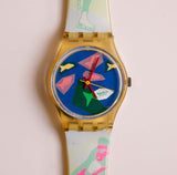 Swatch Aqua Dream LK100 reloj | 1986 Vintage rara Swatch Lady reloj