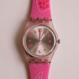 Swatch Lady Mermelada de fruta roja lv107 reloj | Vintage 2006 Pink Swatch Lady