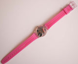 Swatch Lady Mermelada de fruta roja lv107 reloj | Vintage 2006 Pink Swatch Lady