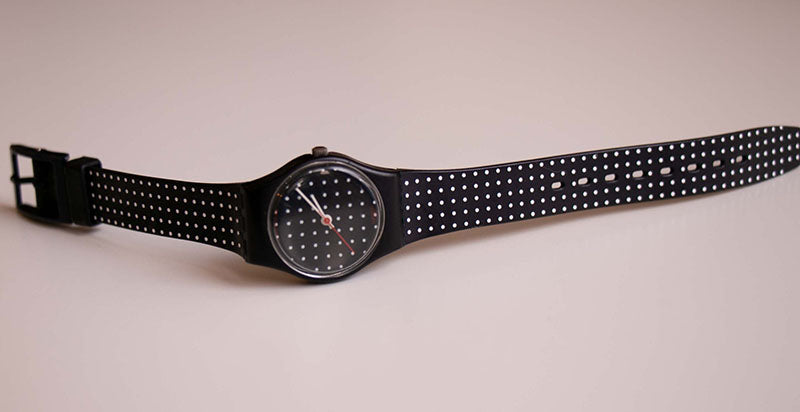 SWATCH Lady Biarritz Watch Swatch Lady BIARRITZ LN104 Watch | Black Polka-Dot Swatch  main image 3