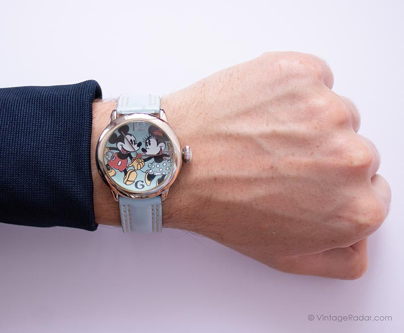 Minnie and Mickey Mouse Blue Seiko Disney Watch for Adults  display picture 1