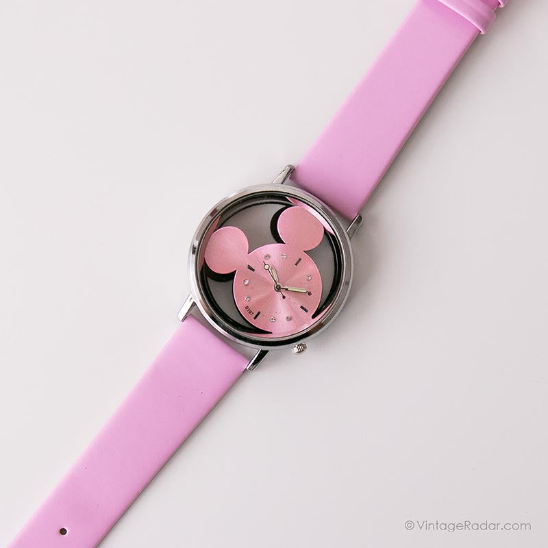 Disney Mickey Mouse Watch Pink Comic Strap Japan Movement Working New Battery Disney Mickey Mouse Ladies Women main image 4