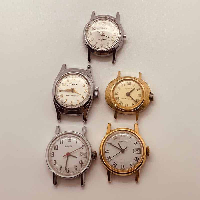 80s Lot of 5 Windup Timex Watches for Parts & Repair - NOT  display picture 1