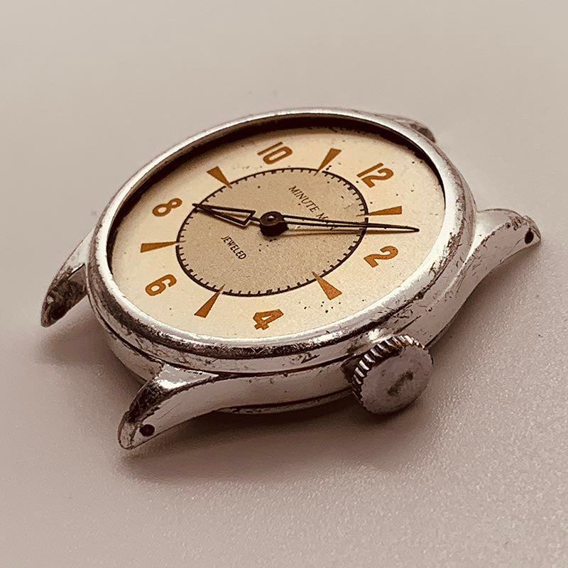 1960s Ingraham USA Minute Man Jeweled for Parts & Repair – Vintage