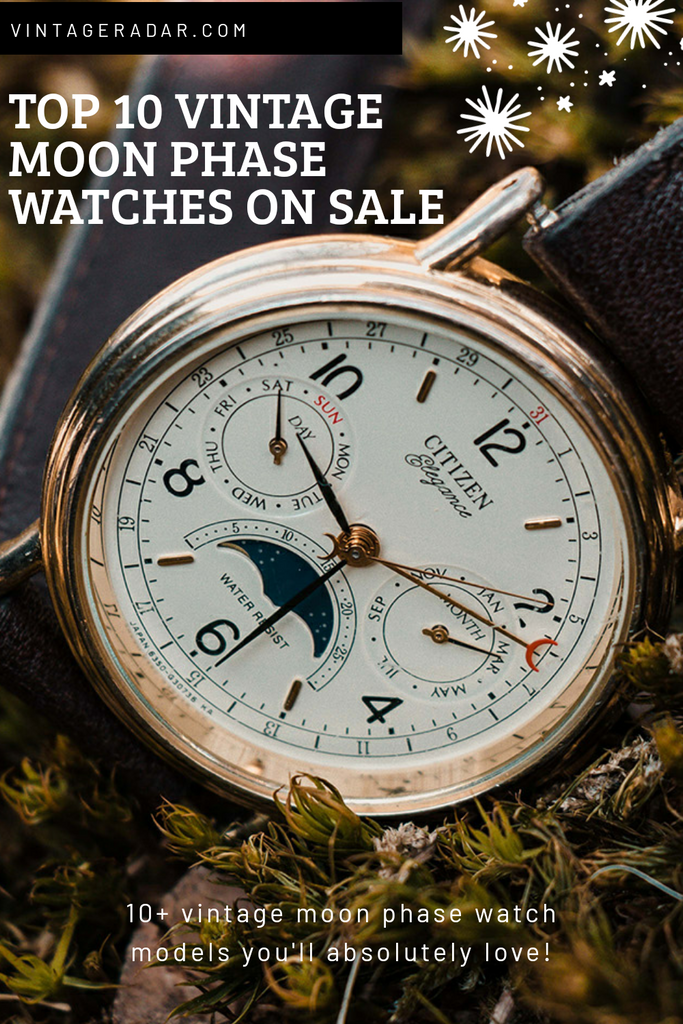 Top 10 Vintage Moon Phase Watches for Sale, Online Store with Photos