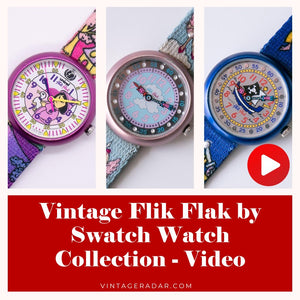 Ancien Flik Flak montre Collection - vidéo